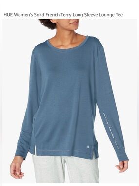 HUE Slate Blue Crewneck Top